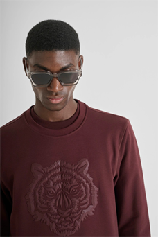 Antony Morato sudadera granate cuello redondo para hombre