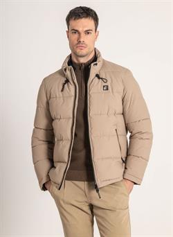 Parka acolchada beis para hombre