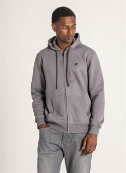 Sudadera con cremallera y capucha en gris para hombre 