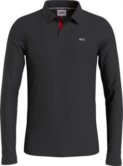Tommy Jeans polo negro tjm slim solid para hombre