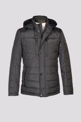 Parka ligera acolchada con capucha en gris