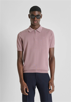 Antony Morato jersey tipo polo regular con cremallera mezcla de algodón suave fit
