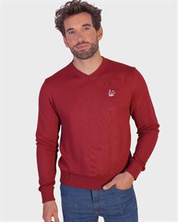 La Vespita jersey cuello pico con coderas para hombre