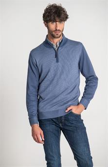 Jersey de punto cuello cremallera para hombre