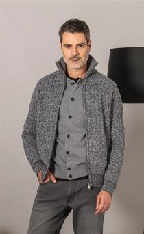 Chaqueta de punto con cremallera y bolsillos