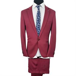 Traje hombre granate