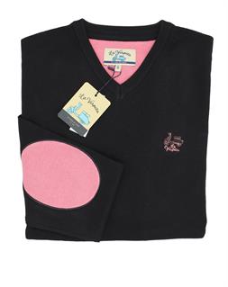 La Vespita jersey cuello pico negro para hombre