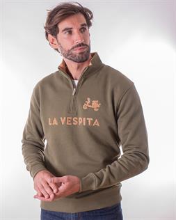 Sudadera cuello cremallera hombre  La Vespita