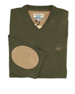 La Vespita jersey cuello pico verde para hombre