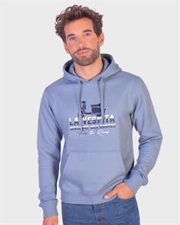 La Vespita sudadera con capucha azul para hombre