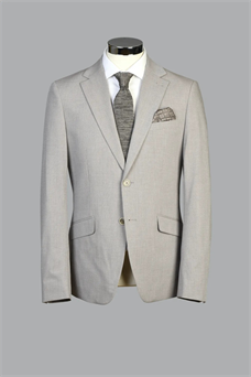 Alexander&Co Traje beis con chaleco para hombre